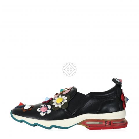 Sell Fendi Flower Embellished Sneakers Black HuntStreet